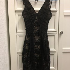 NEW YEARS EVE DRESS BEBE lace body con dress